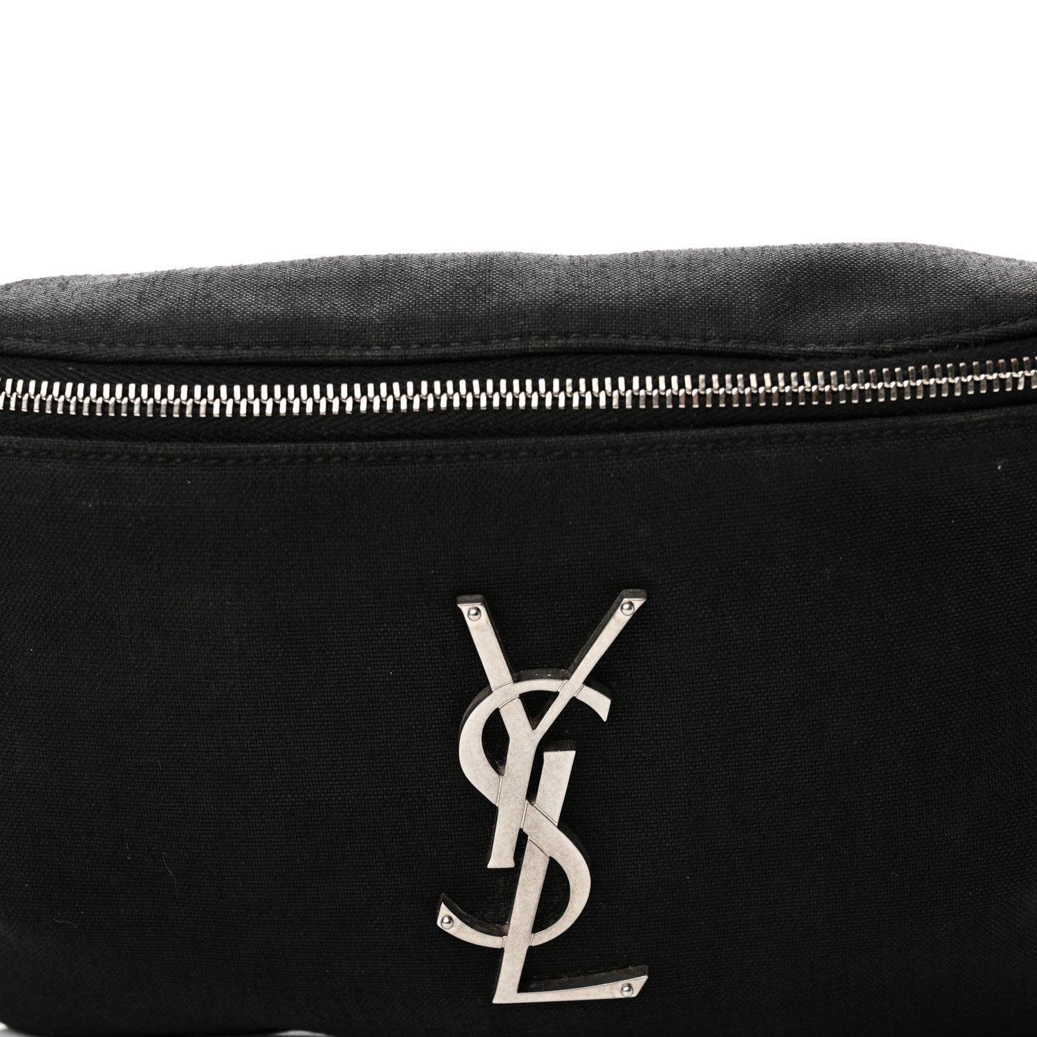 Saint Laurent Canvas Monogram Belt Bag Black 8 of 12