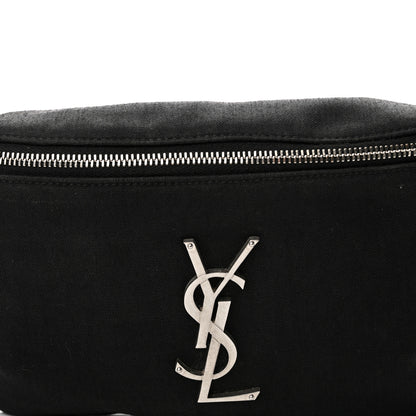 Saint Laurent Canvas Monogram Belt Bag Black 8 of 12