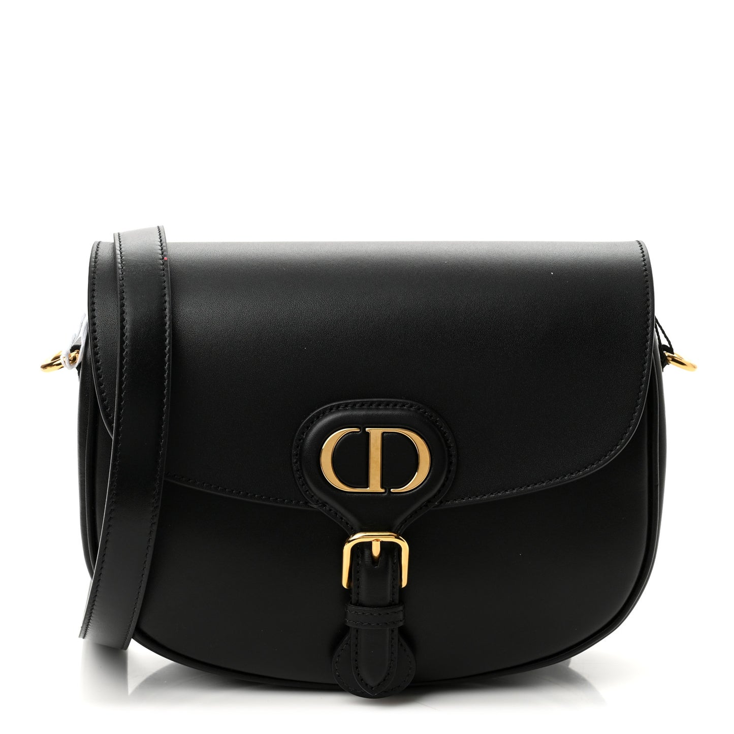 Box Calfskin Medium Bobby Flap Black