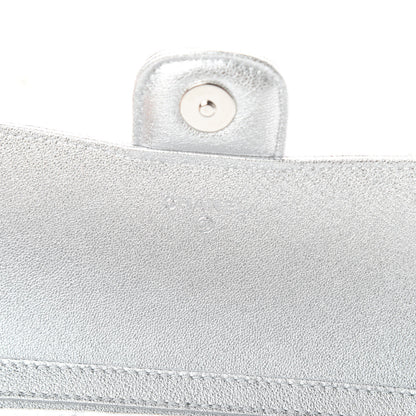 Chanel Metallic Lambskin Quilted Glasses Case With Chain Silver 6 of 12