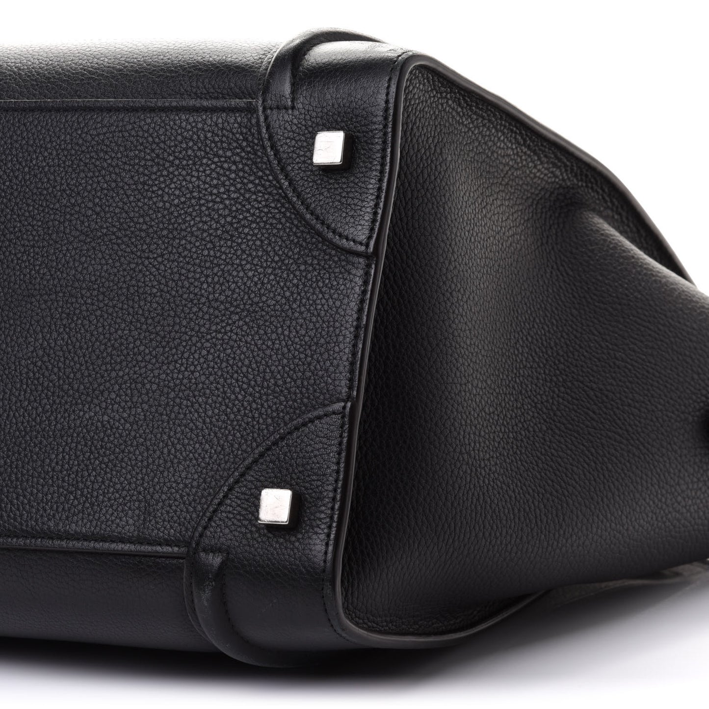 Drummed Calfskin Mini Luggage Black