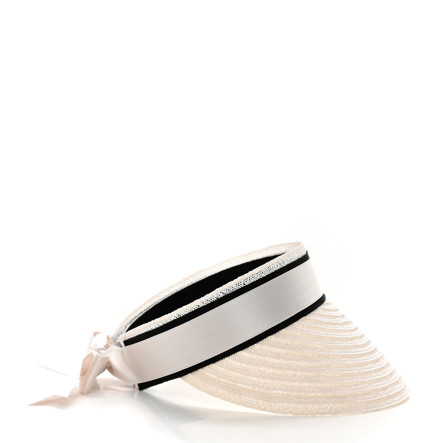 Abaca Cotton Ribbon Visor M Ecru White