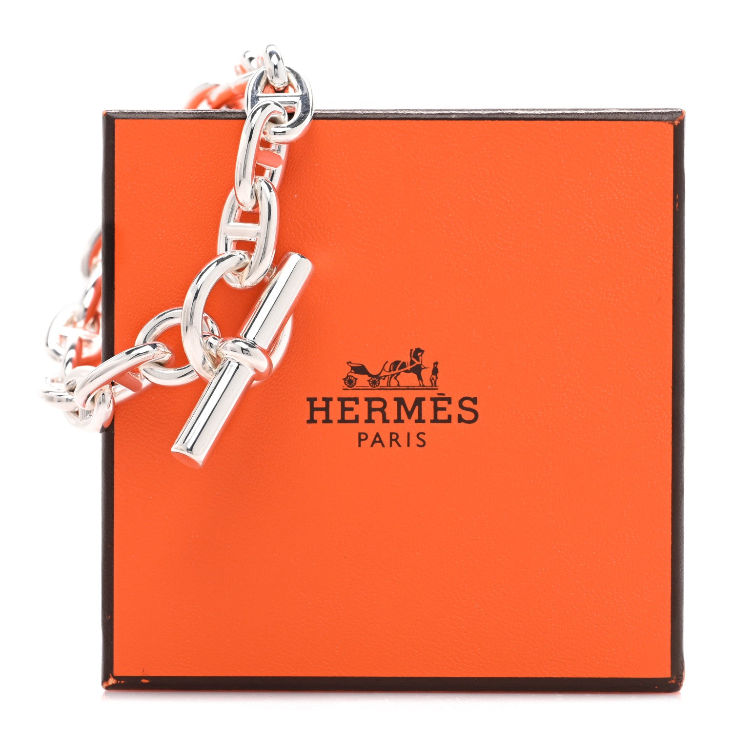 Hermes Sterling Silver MM Chaine d'Ancre Bracelet 4 of 4