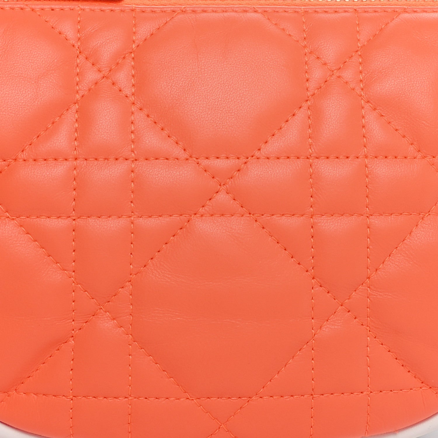 Christian Dior Lambskin Cannage Small Dior Vibe Hobo Bag Orange 8 of 10