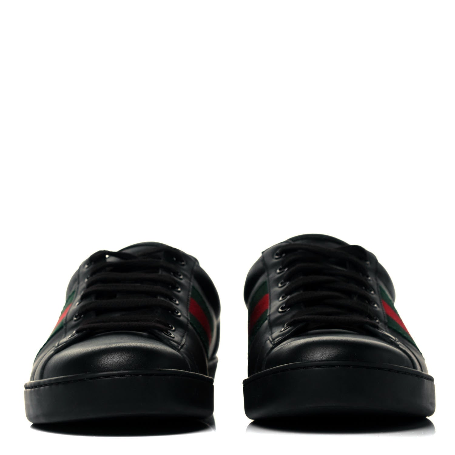 Gucci GG Calfskin Mens New Ace Low-Top Sneaker 8 Black 3 of 7