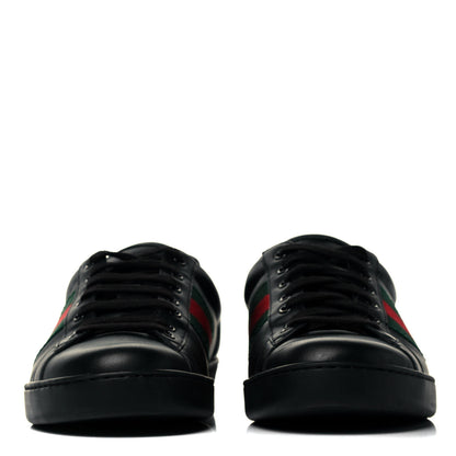 Gucci GG Calfskin Mens New Ace Low-Top Sneaker 8 Black 3 of 7