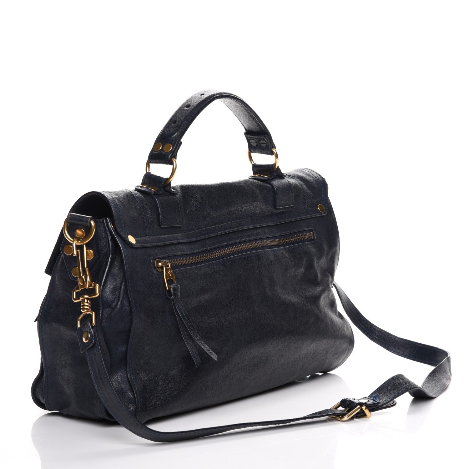 Proenza Schouler Lambskin Medium PS1 Satchel Navy 4 of 10
