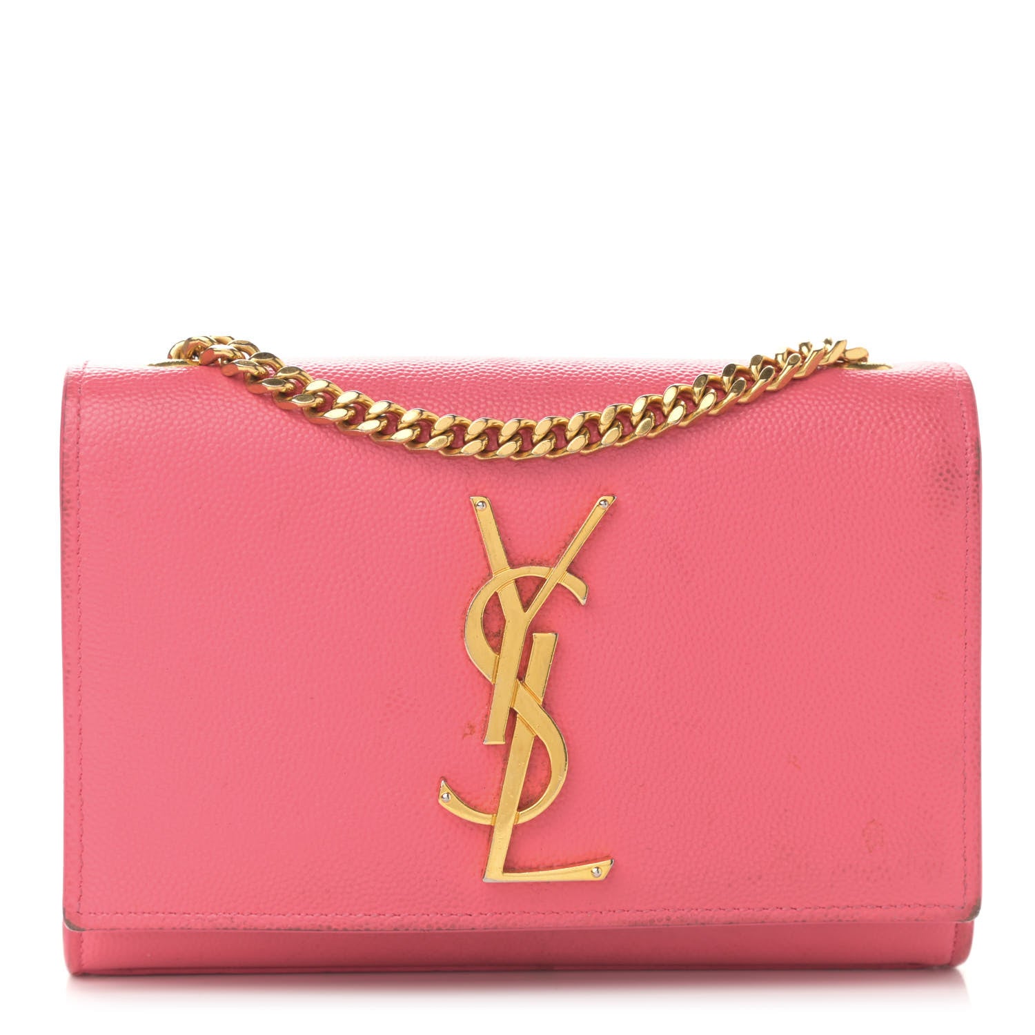 Saint Laurent Grain De Poudre Small Monogram Kate Satchel Rose Clair 1 of 17