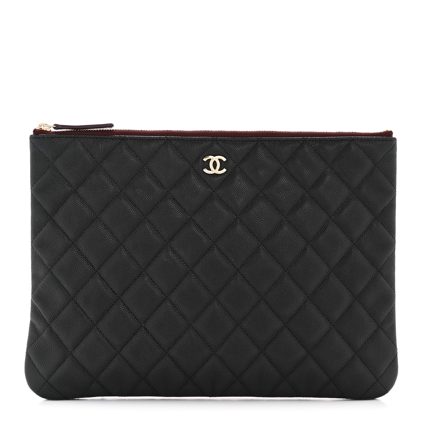 Caviar Quilted Medium Cosmetic Case Black