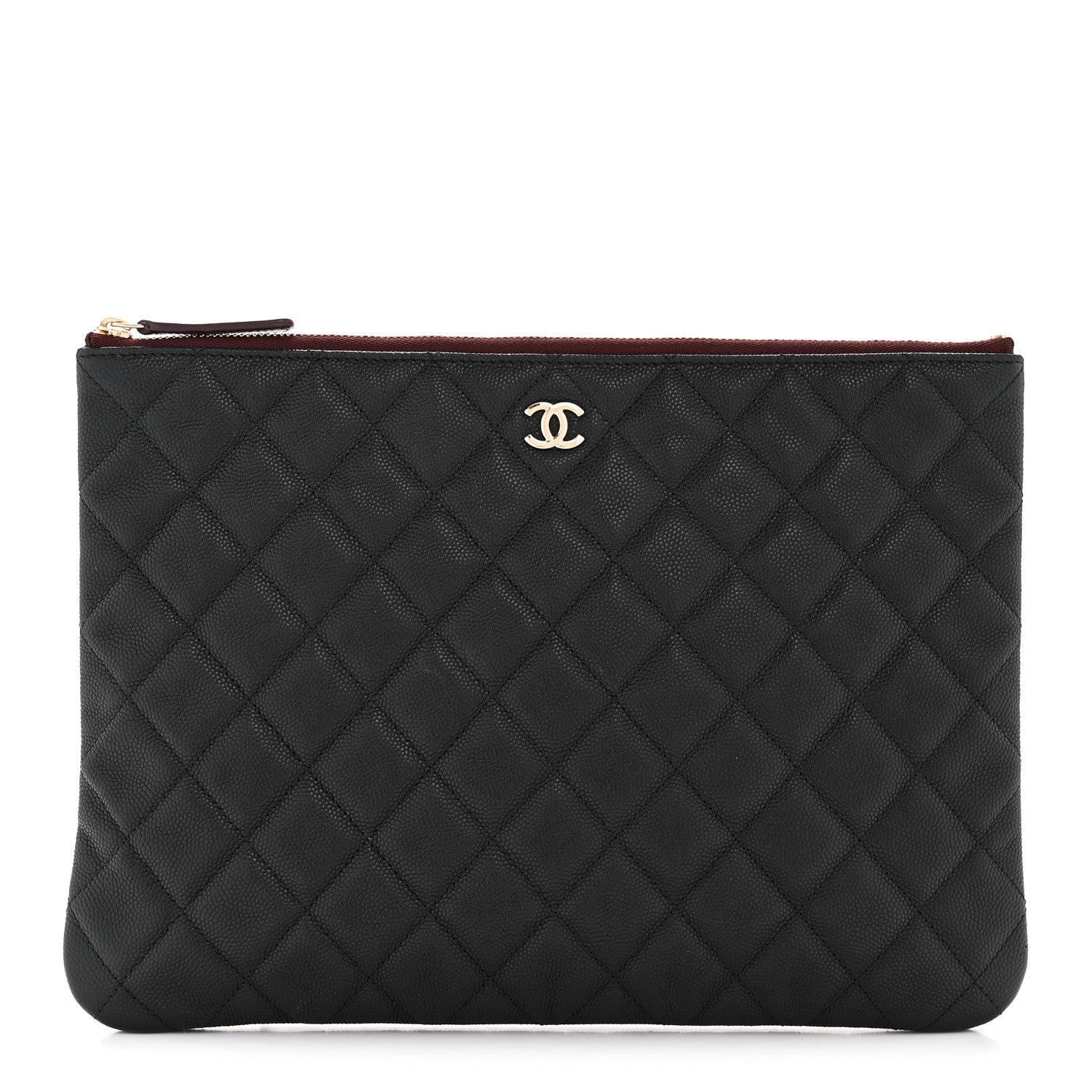 Chanel Caviar Quilted Medium Cosmetic Case Black 1 of 9