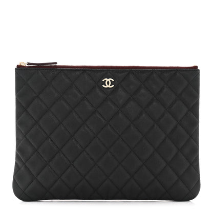 Chanel Caviar Quilted Medium Cosmetic Case Black 1 of 9