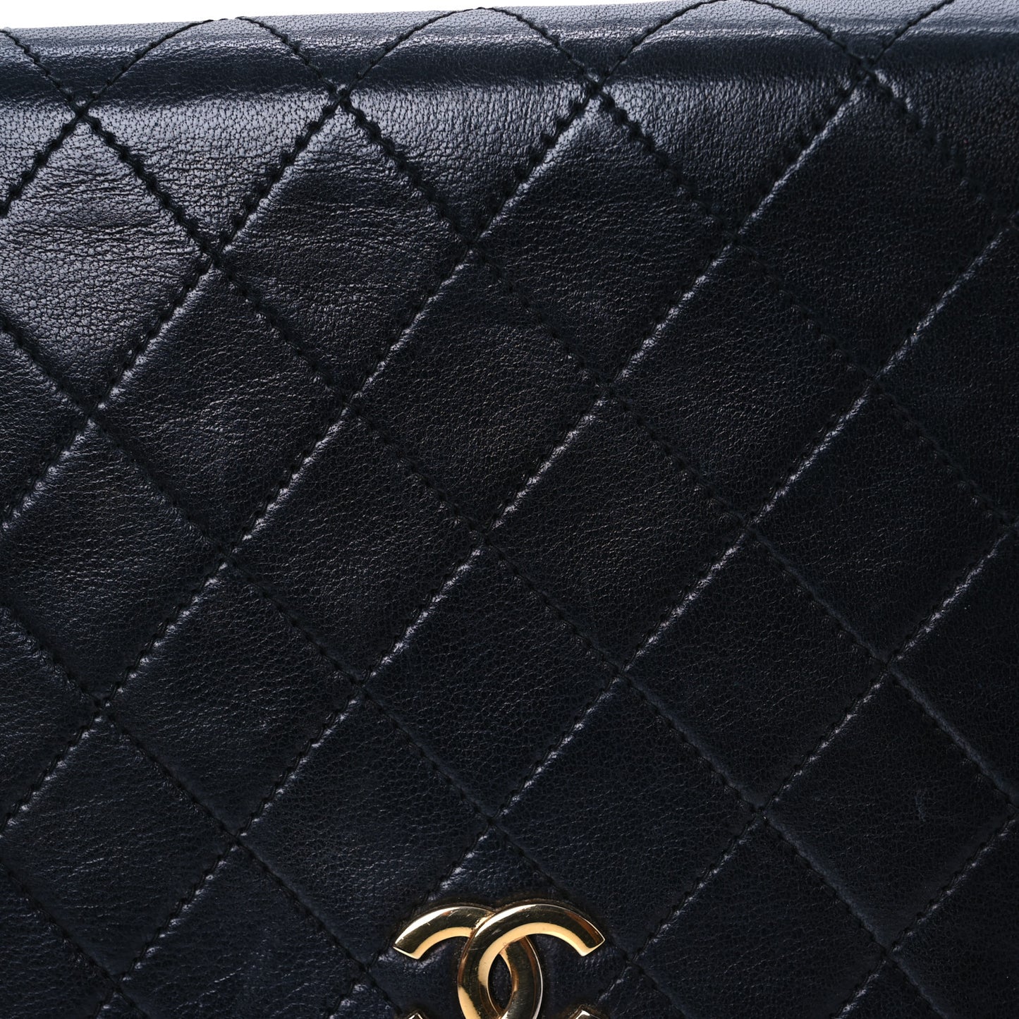 Lambskin Quilted Small Single Flap Bag Black