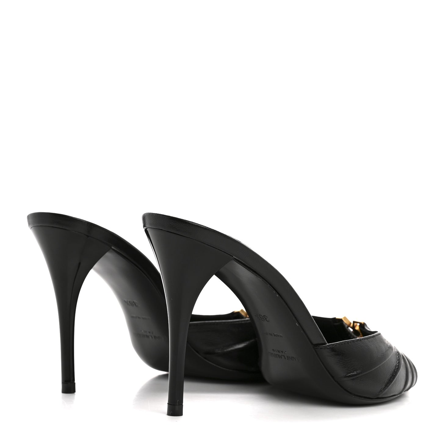Nappa Sugar Babylone 90 Mules 36.5 Black