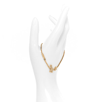 Christian Dior Crystal Diorable Giraffe Logo Bracelet Gold 2 of 4