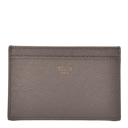 Celine Grained Calfskin Card Holder Pebble 1 of 7