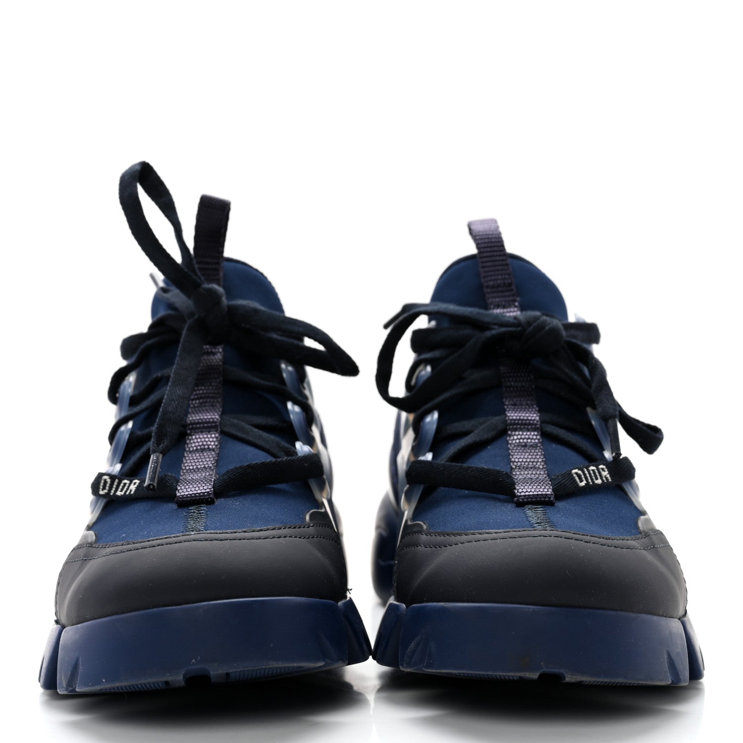 Christian Dior Neoprene Rubber Womens D-Connect Sneakers 35 Indigo Blue 2 of 13
