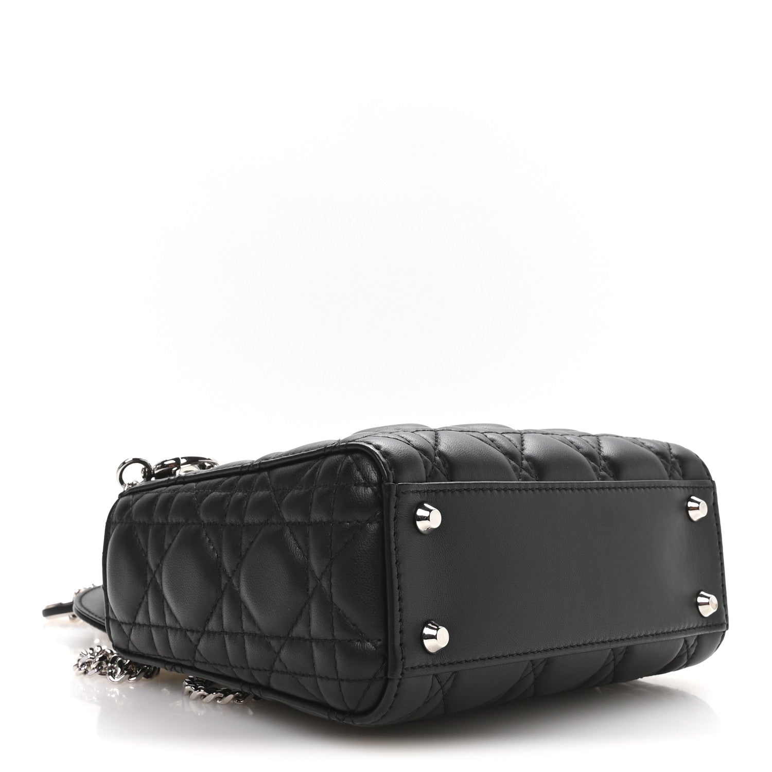 Christian Dior Lambskin Cannage Mini Lady Dior Black 4 of 11