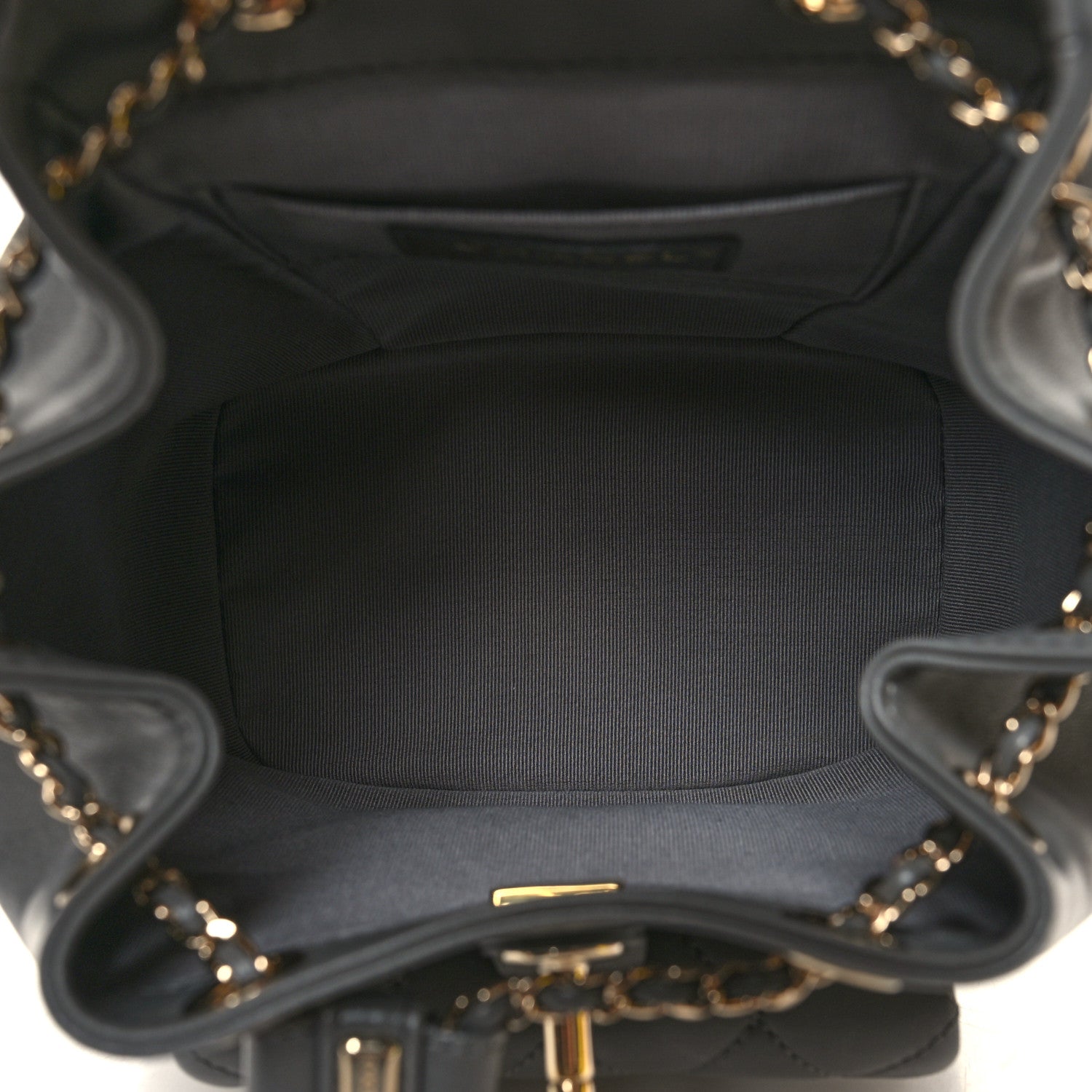 Chanel Lambskin Quilted Small Duma Drawstring Backpack Grey 5 of 11