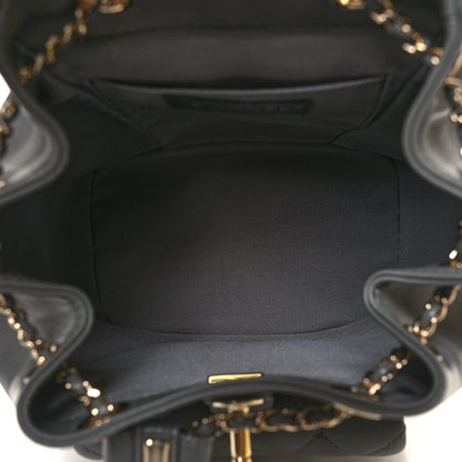 Chanel Lambskin Quilted Small Duma Drawstring Backpack Grey 5 of 11