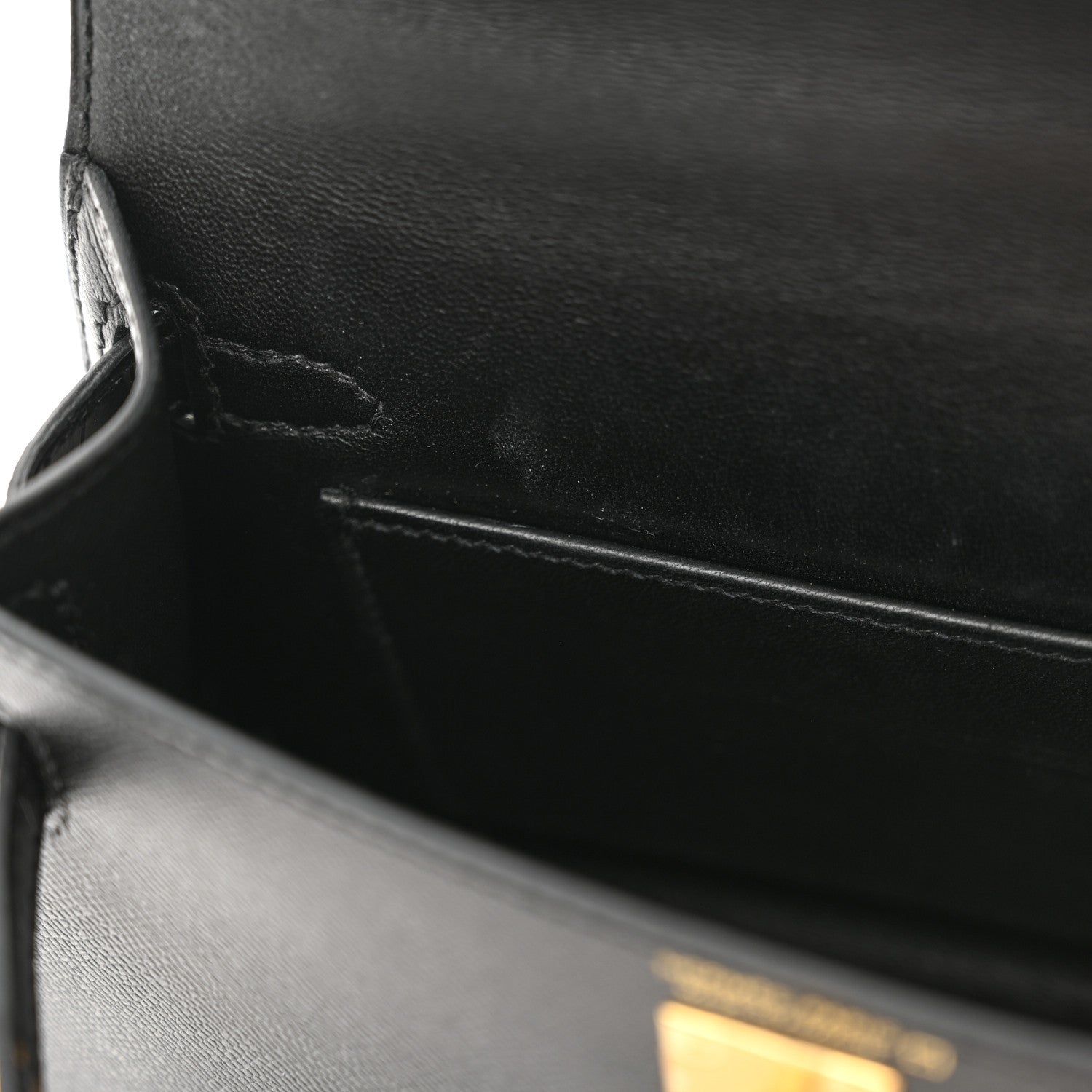 Hermes Madame Calfskin Matte Alligator Mini Kelly Sellier Touch 20 Black 11 of 14