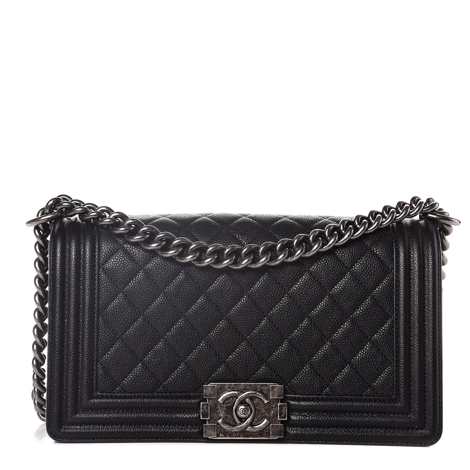 Chanel Caviar Quilted Medium Boy Flap Black 1 of 10