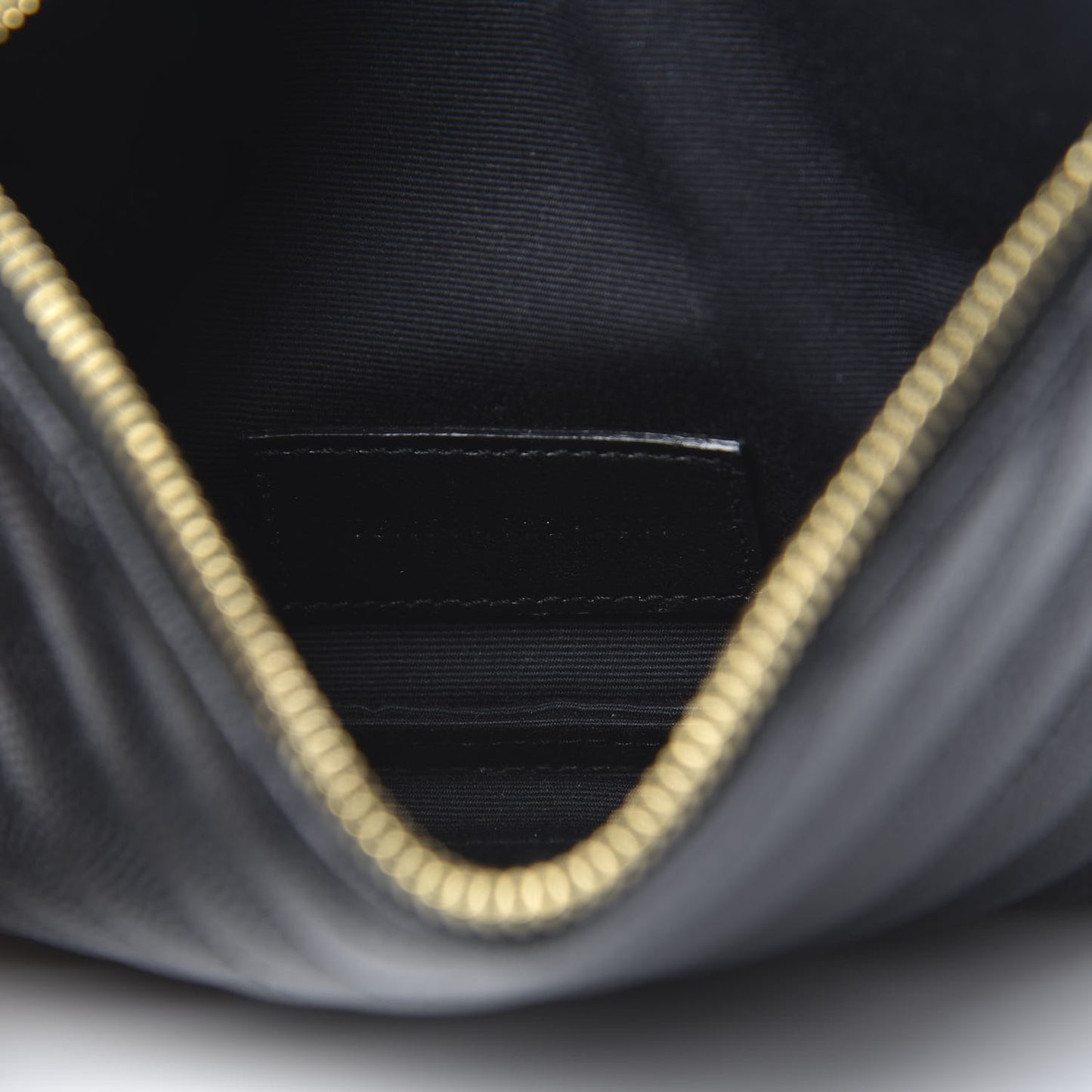 Grain De Poudre Chevron Monogram Bill Pouch Black