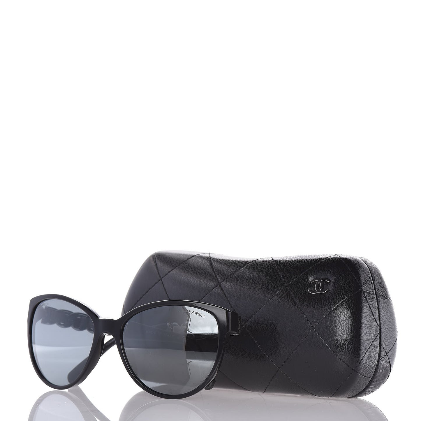 CC Chain Sunglasses 5215Q Black
