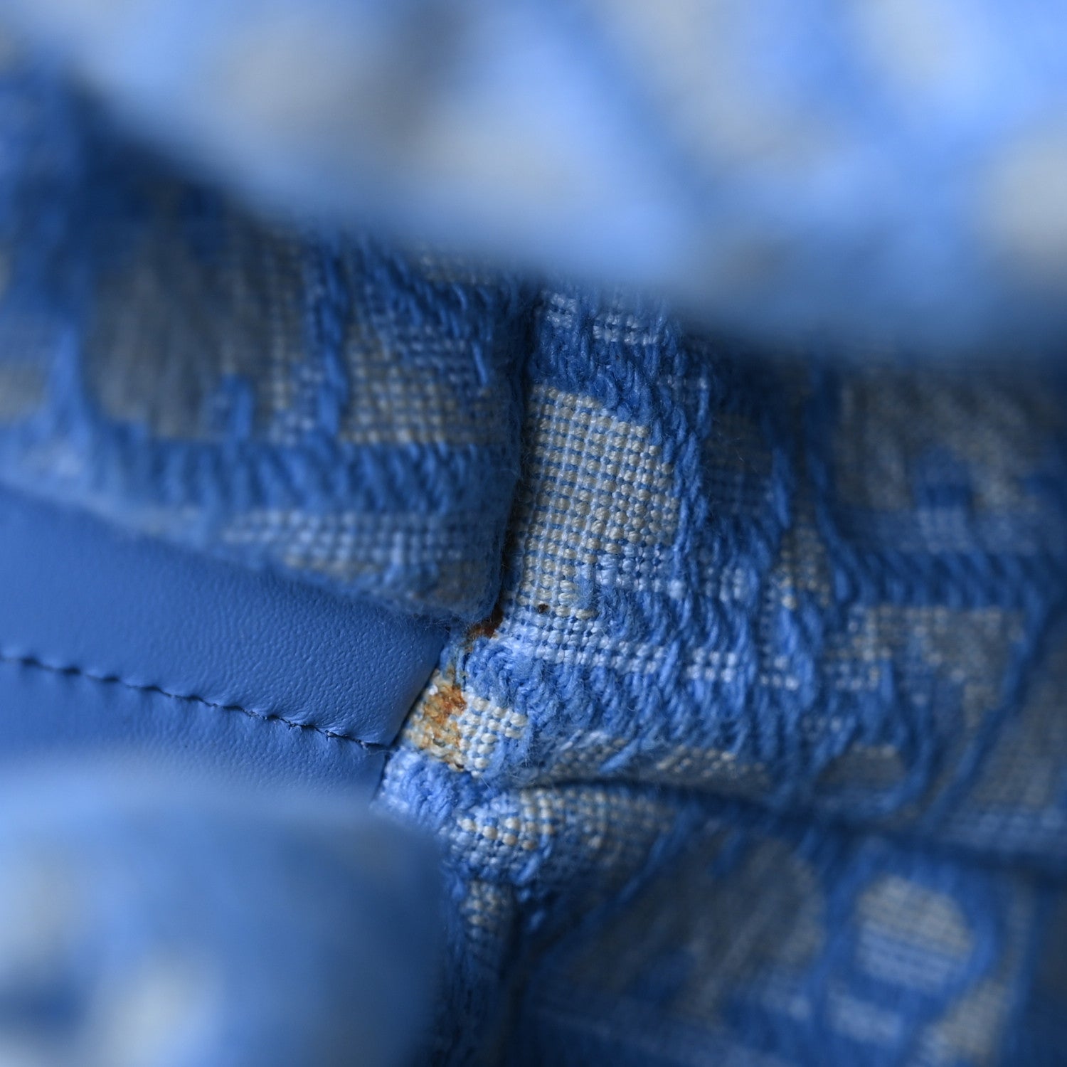 Christian Dior Wicker Oblique Medium Lady Dior Bag Cornflower Blue 10 of 13