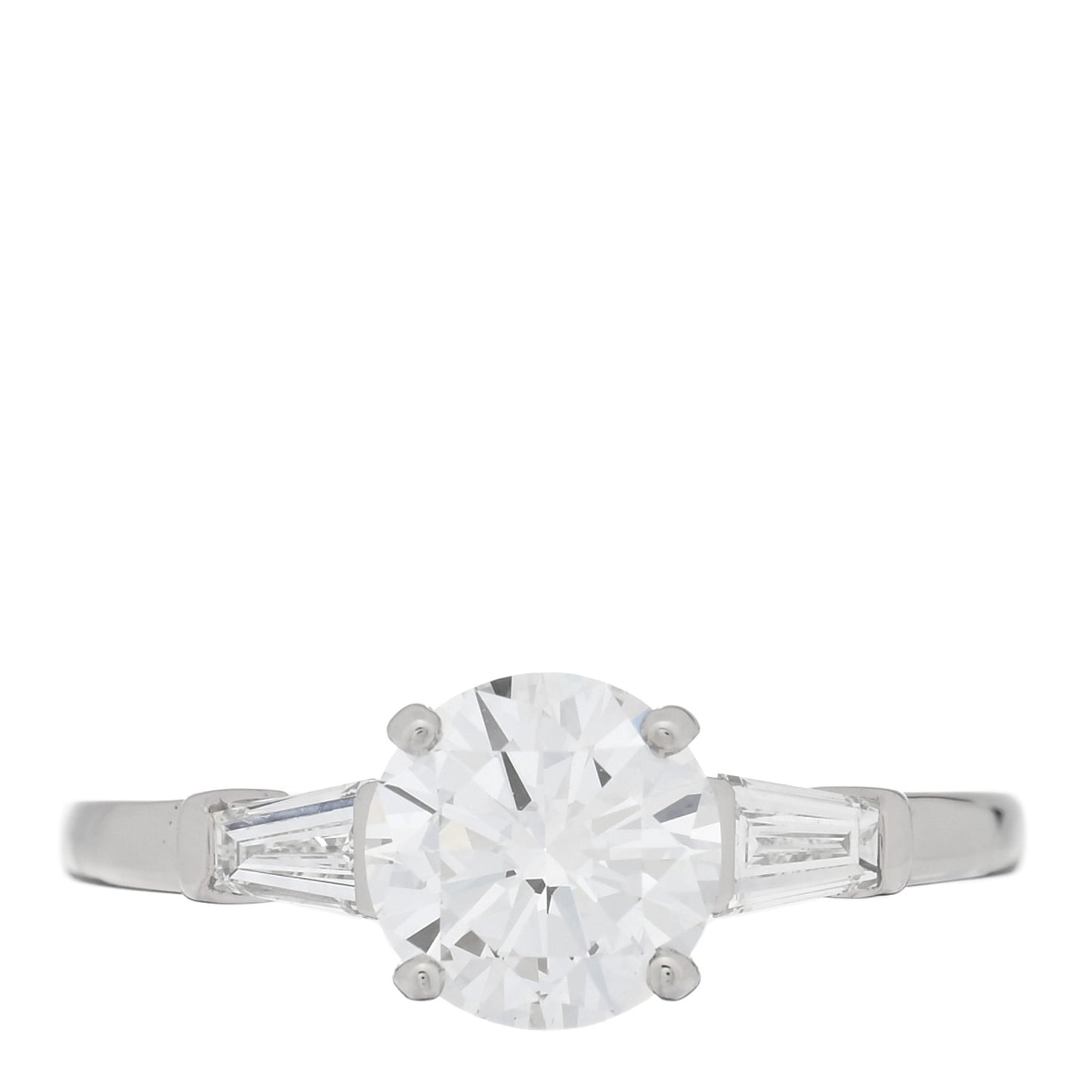 Platinum Diamond 1.25ct Three Stone Engagement Ring 51 5.75