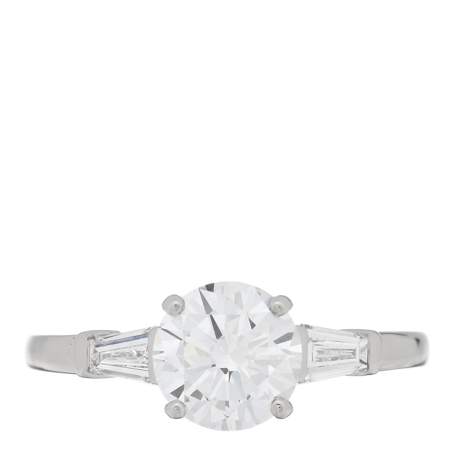 Bulgari Platinum Diamond 1.25ct Three Stone Engagement Ring 51 5.75 1 of 5