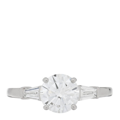 Bulgari Platinum Diamond 1.25ct Three Stone Engagement Ring 51 5.75 1 of 4