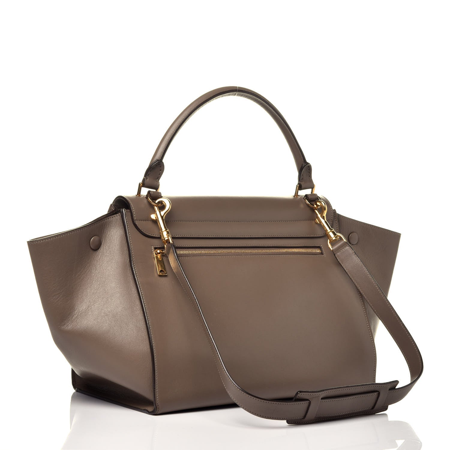 Celine Smooth Calfskin Medium Trapeze Souris 4 of 9