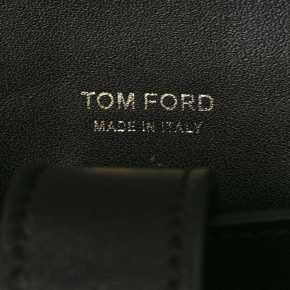 Tom Ford Palmellato Calfskin Hidden TF Top Handle Black 7 of 10