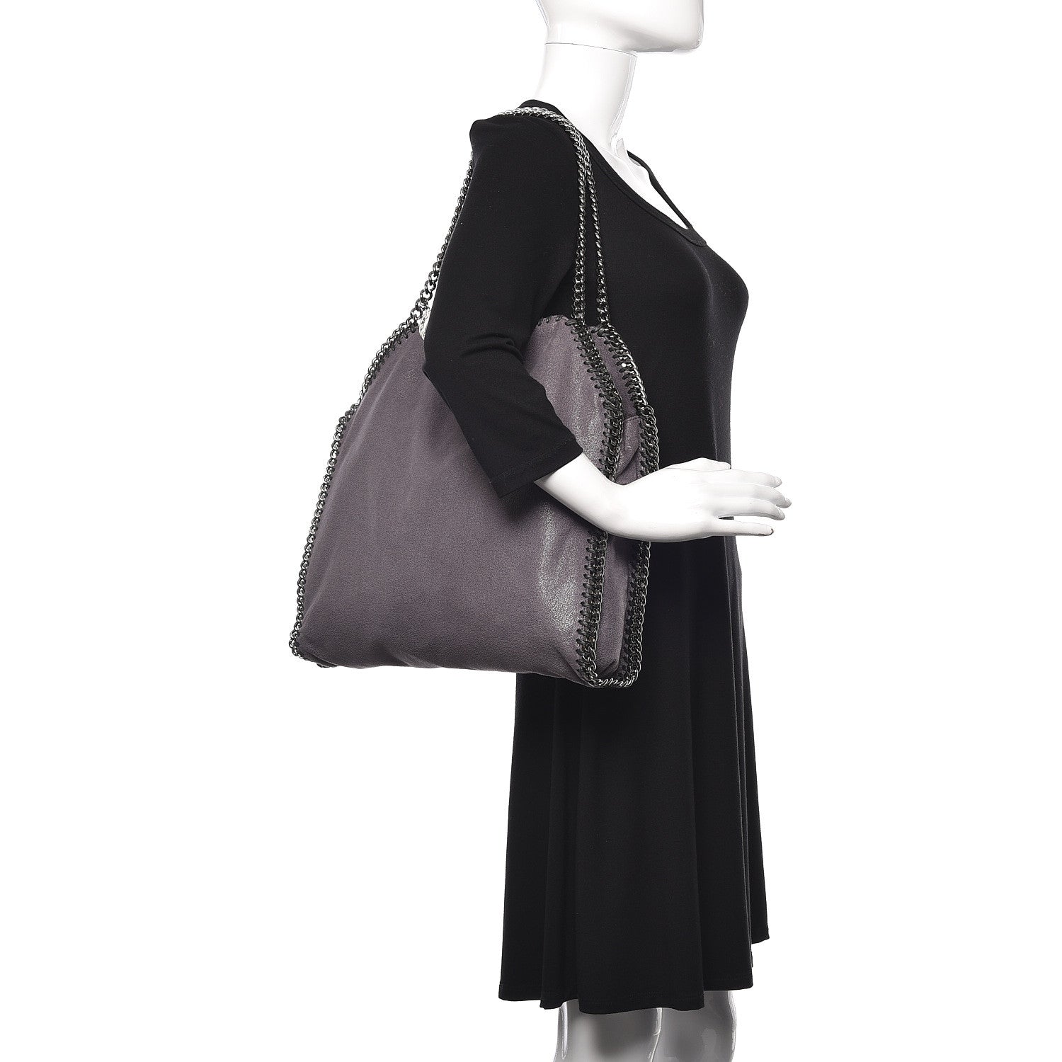 Stella McCartney Shaggy Deer Small Falabella Tote Grey 2 of 10
