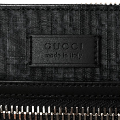 Gucci GG Supreme Monogram Web Small Flat Messenger Bag Black Grey 6 of 11