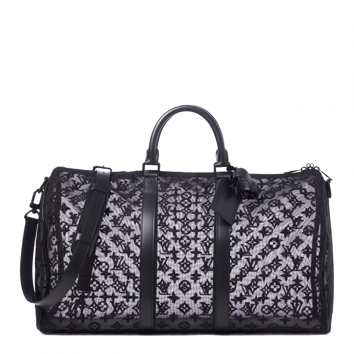 Louis Vuitton Monogram See Through Keepall Bandouliere 50 Black 1 of 9