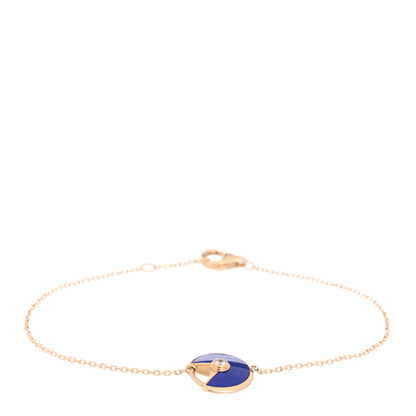 Cartier 18K Yellow Gold Diamond Lapis Lazuli Amulette de Cartier Bracelet 1 of 5