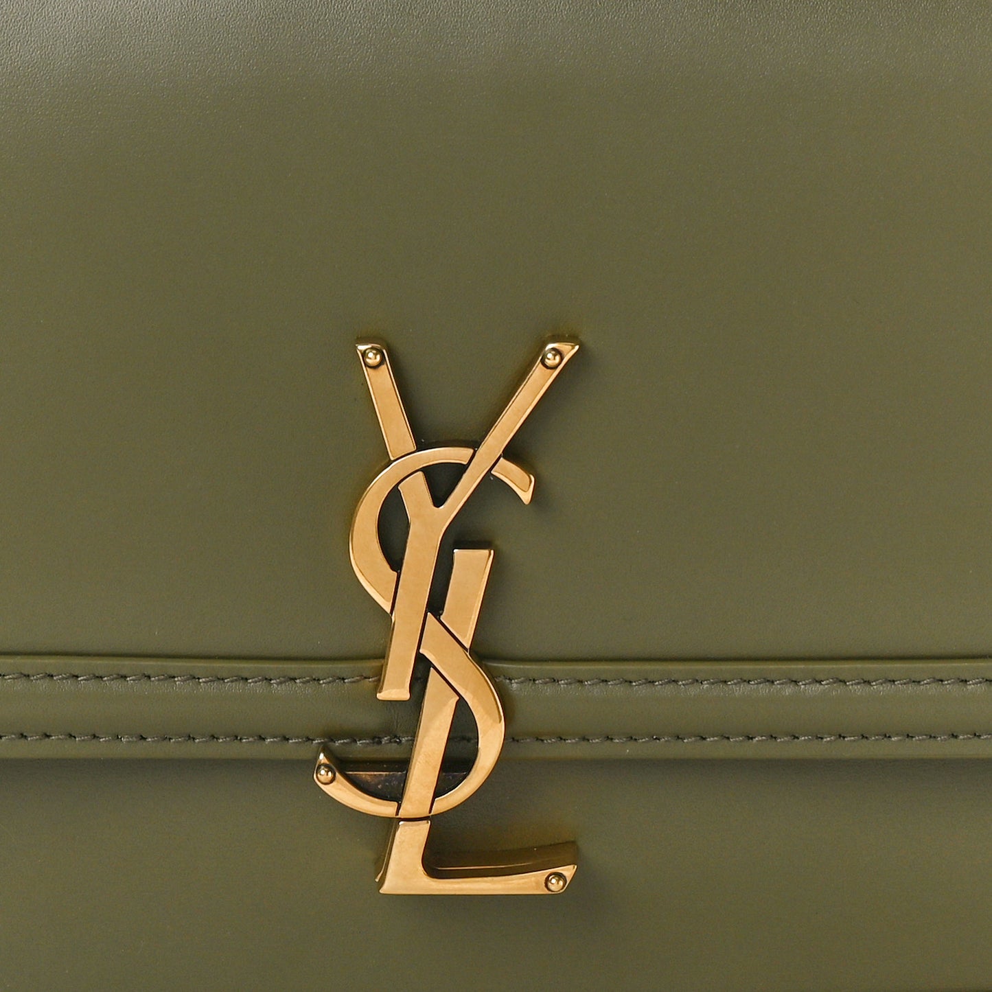 Box Calfskin Monogram Medium Solferino Satchel Loden Green
