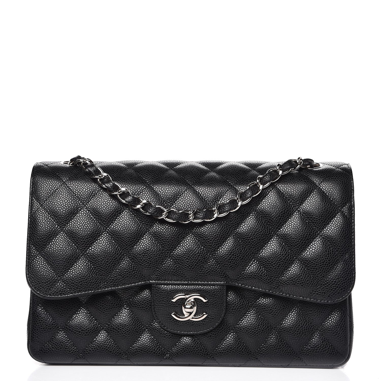 Chanel Caviar Quilted Jumbo Double Flap Black 1 of 8