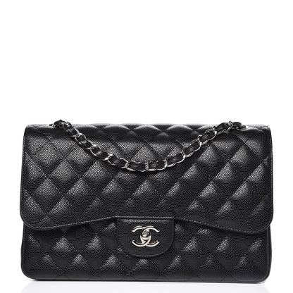 Chanel Caviar Quilted Jumbo Double Flap Black 1 of 8