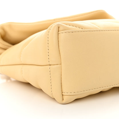Saint Laurent Lambskin Quilted Toy Loulou Puffer Monogram Chain Satchel Jaune Pale 9 of 12