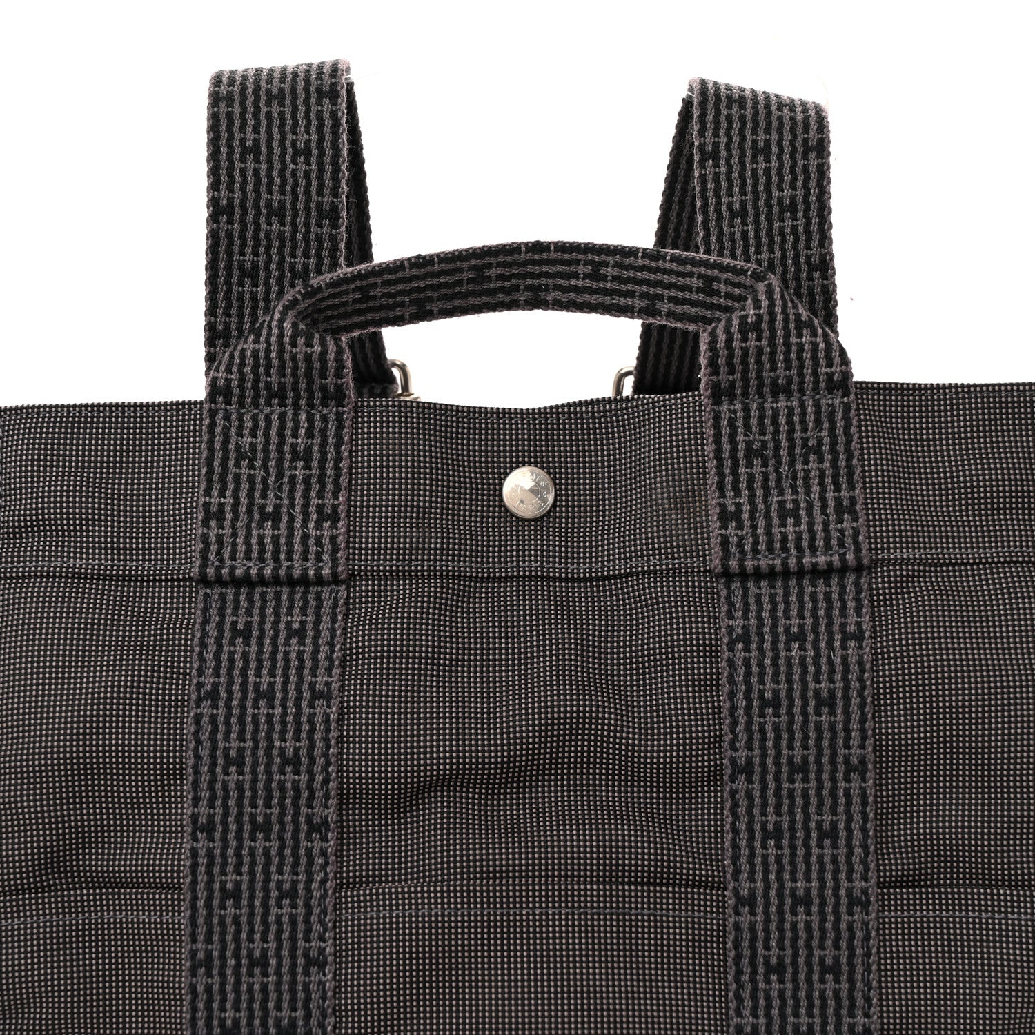 Hermes Canvas Herline Backpack Grey 8 of 13