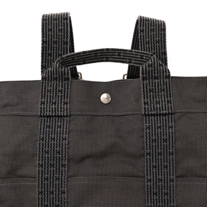Hermes Canvas Herline Backpack Grey 8 of 13