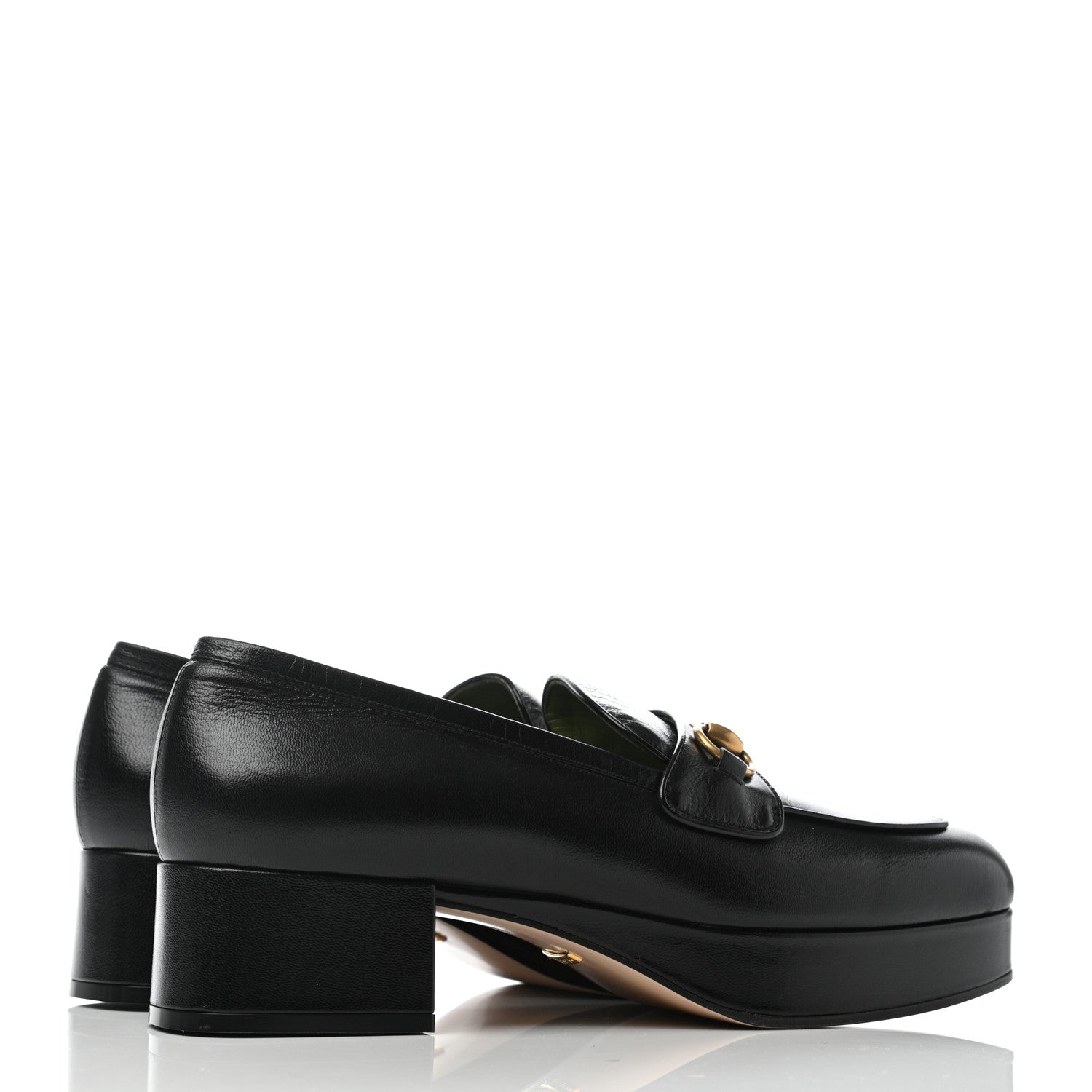 Gucci Goatskin Houdan Platform Loafers 41 Black 3 of 6