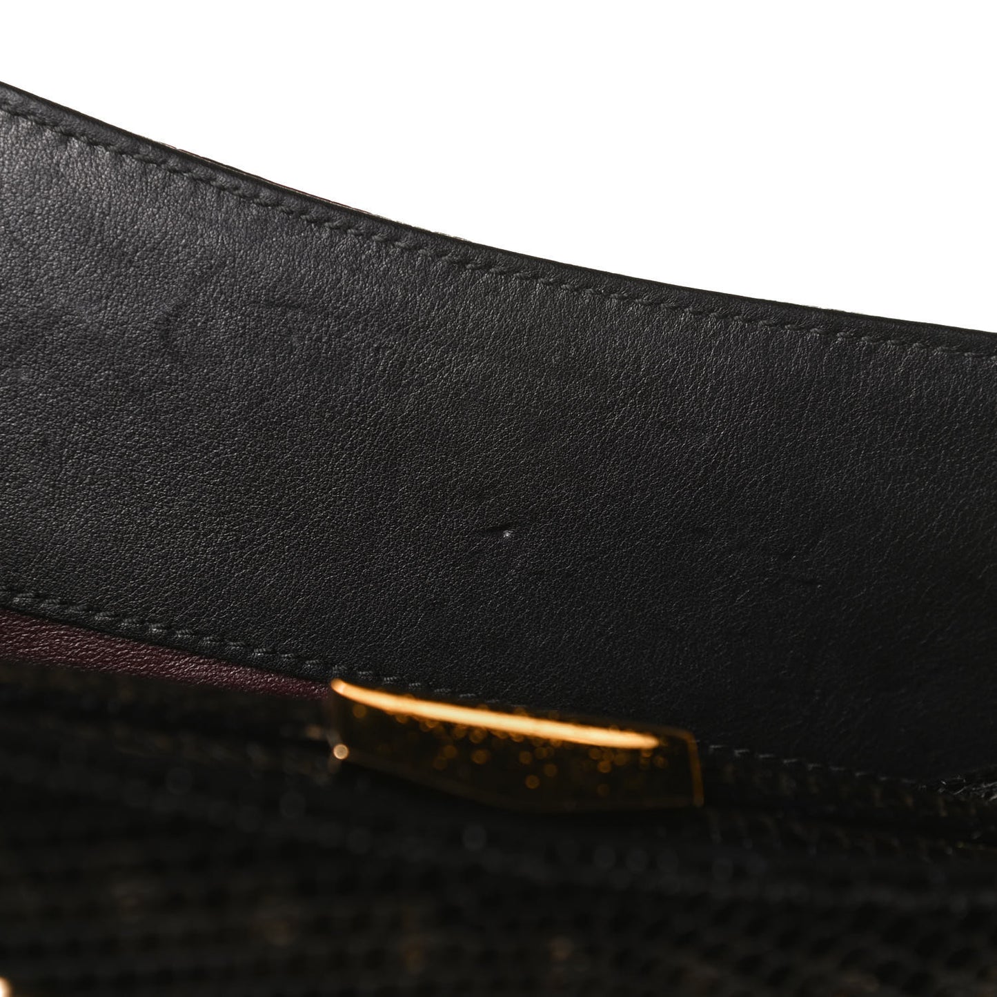Lizard Zumi Chain Shoulder Bag Black