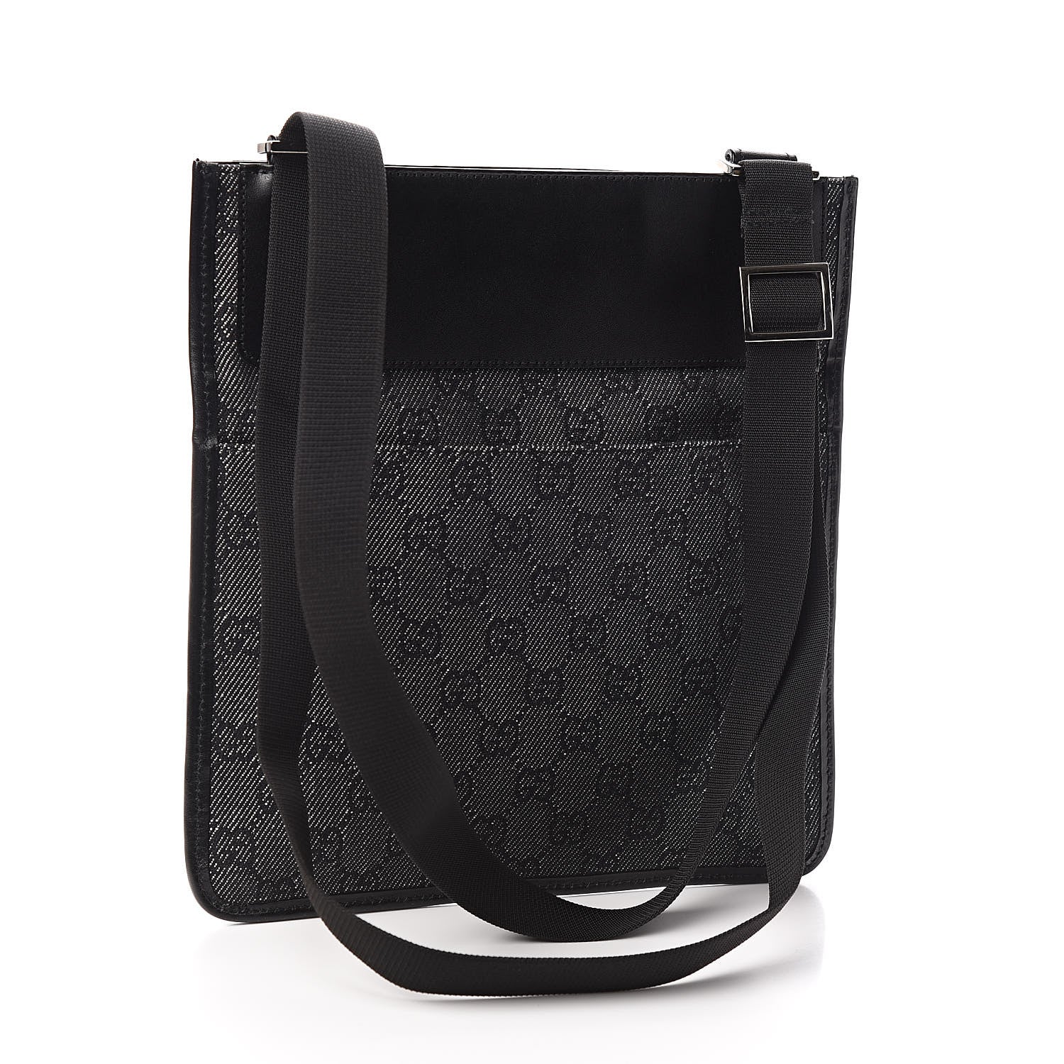 Gucci GG Monogram Messenger Crossbody Bag Black 3 of 11