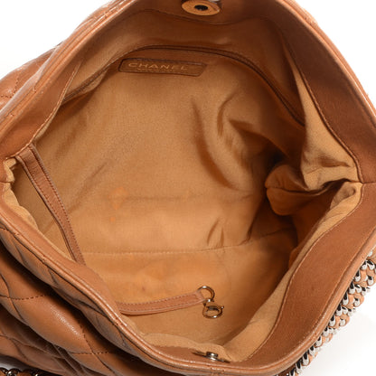 Chanel Washed Lambskin Chain Around Hobo Beige 6 of 8