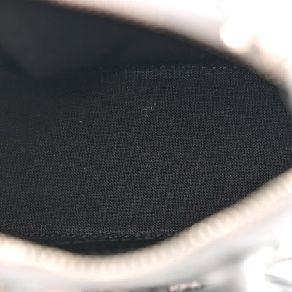 Balenciaga Metallic Calfskin Logo Crocodile Embossed Mini Ville Top Handle Bag Silver Black 5 of 11