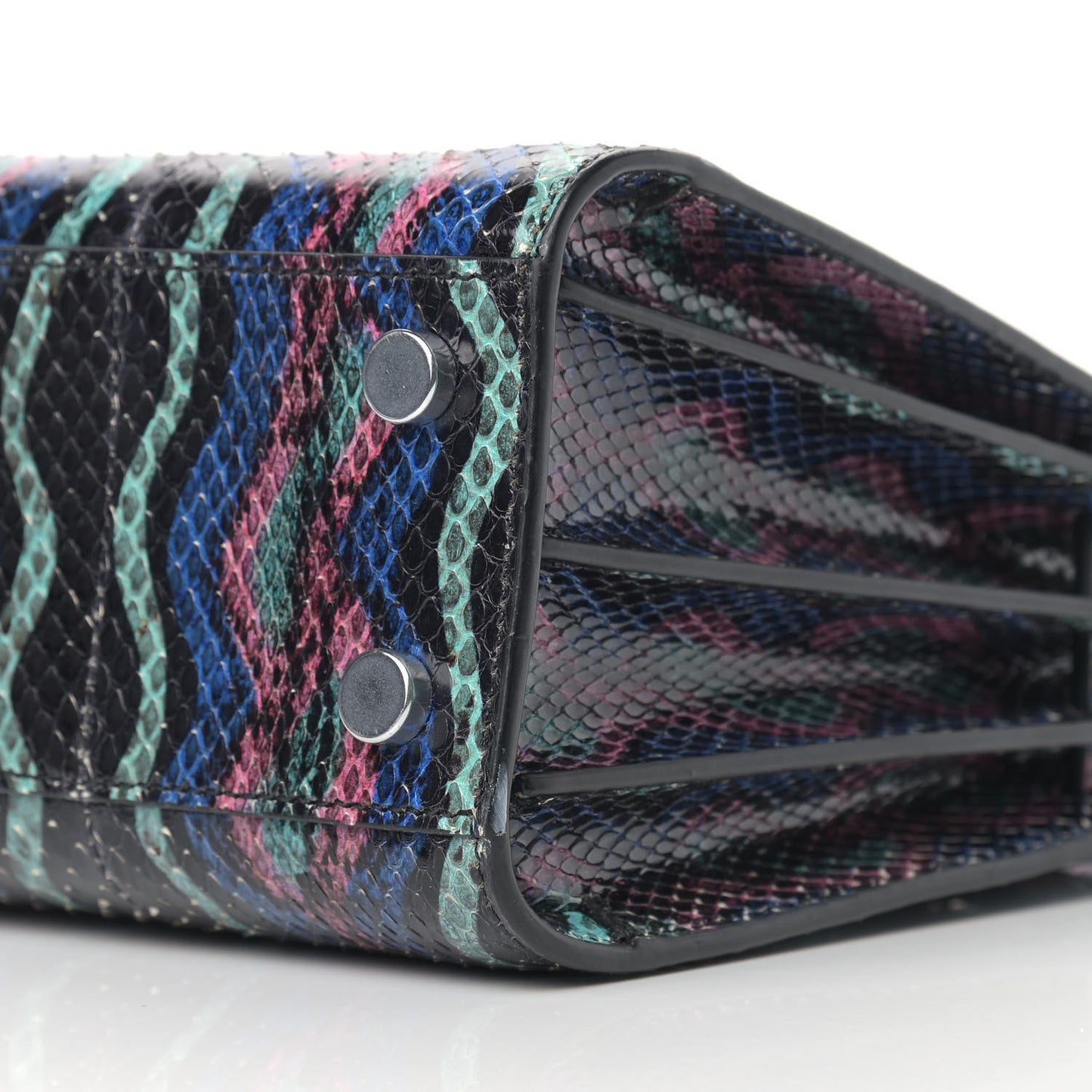Snakeskin Curvy Stripe Nano Sac De Jour Multicolor