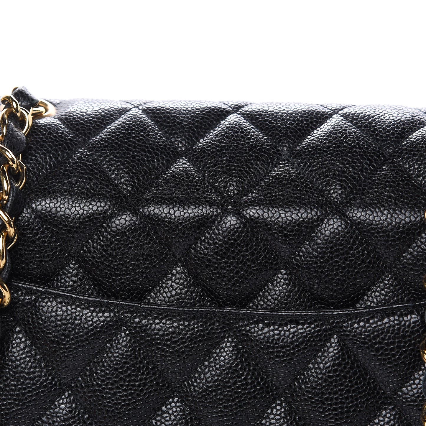 Caviar Quilted Jumbo Single Flap Black